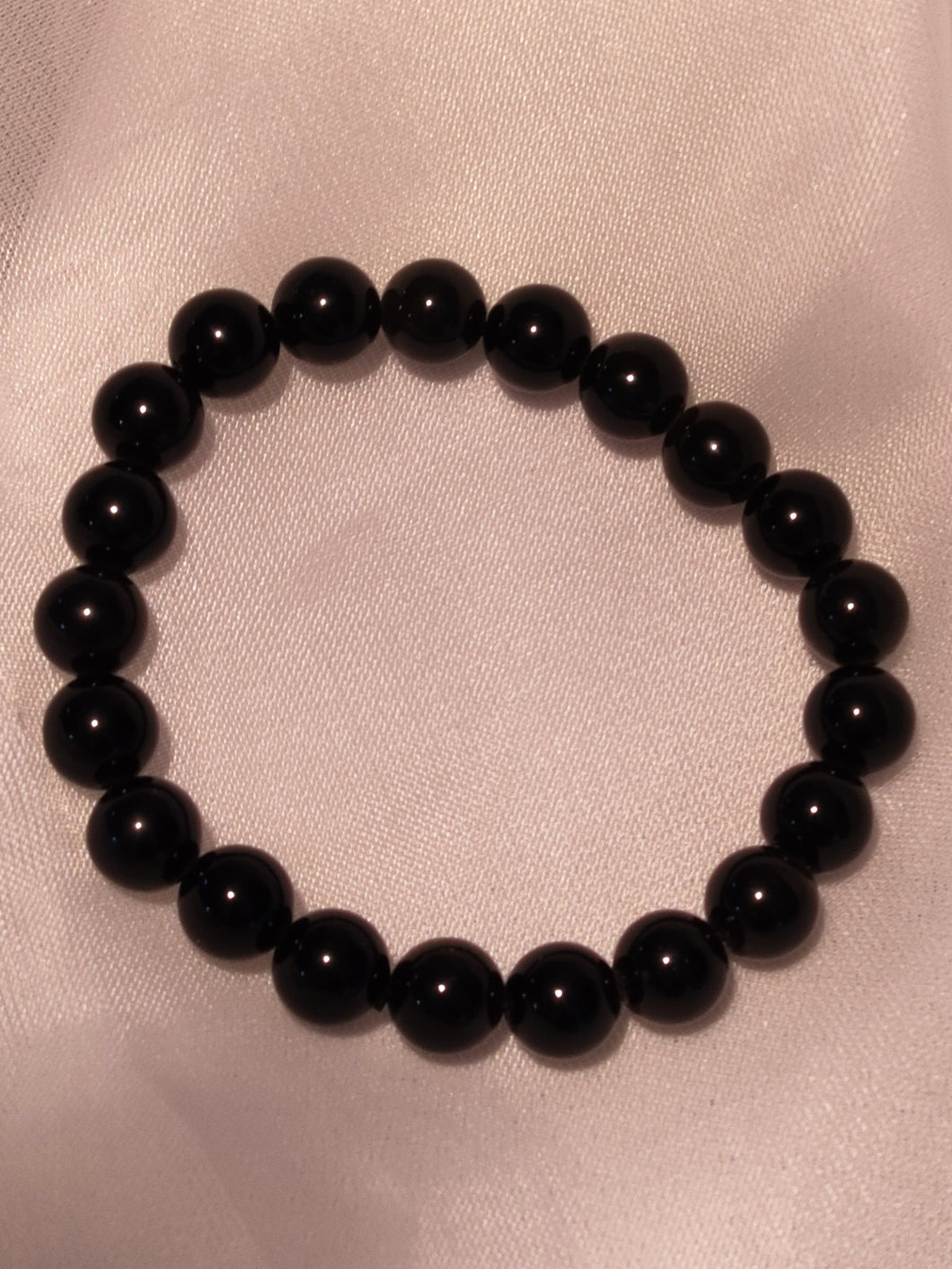 Bracelet Obsidienne dorée 8mm