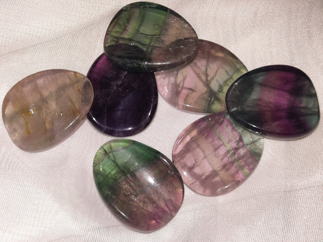 Fluorite en pastille ( pierre anti-stress )