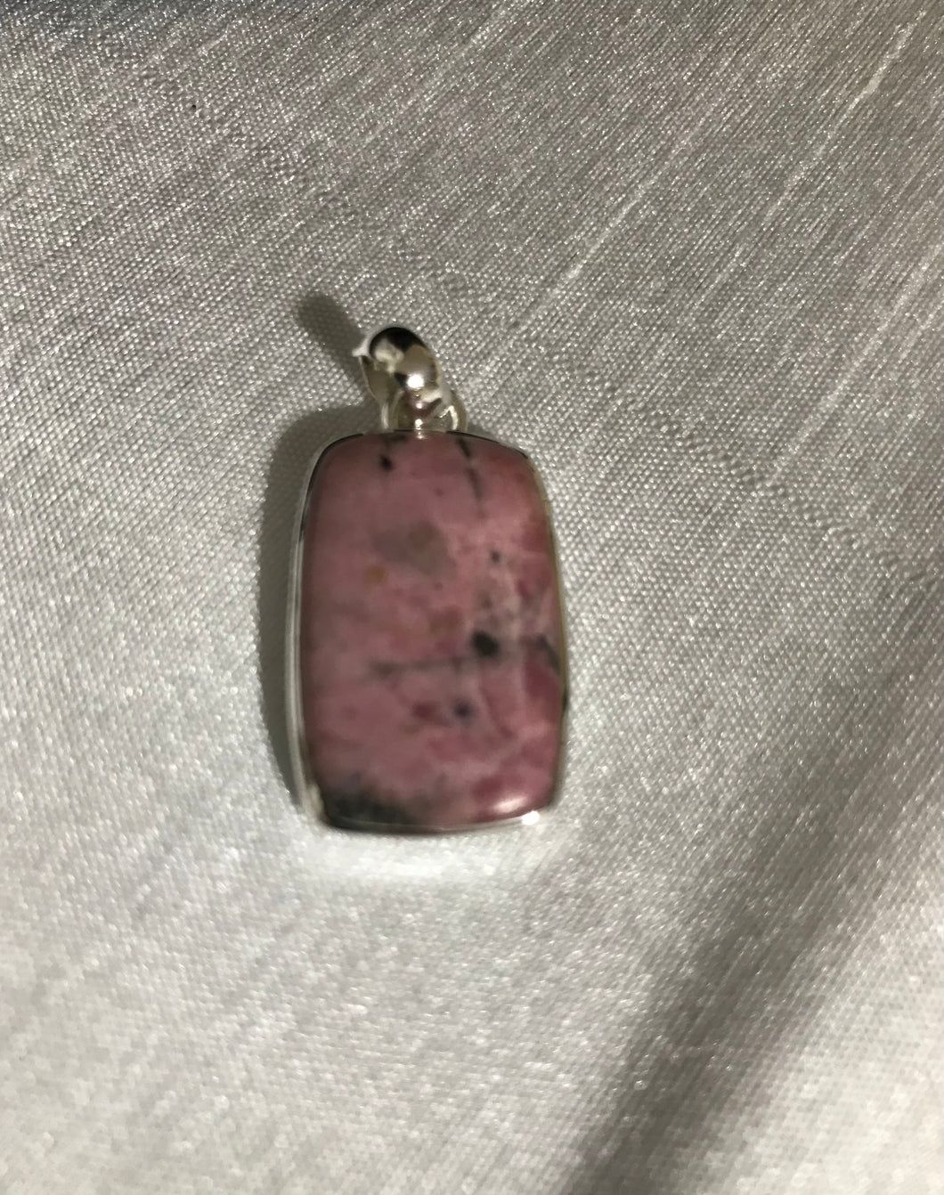 Pendentif Rhodonite en argent sterling