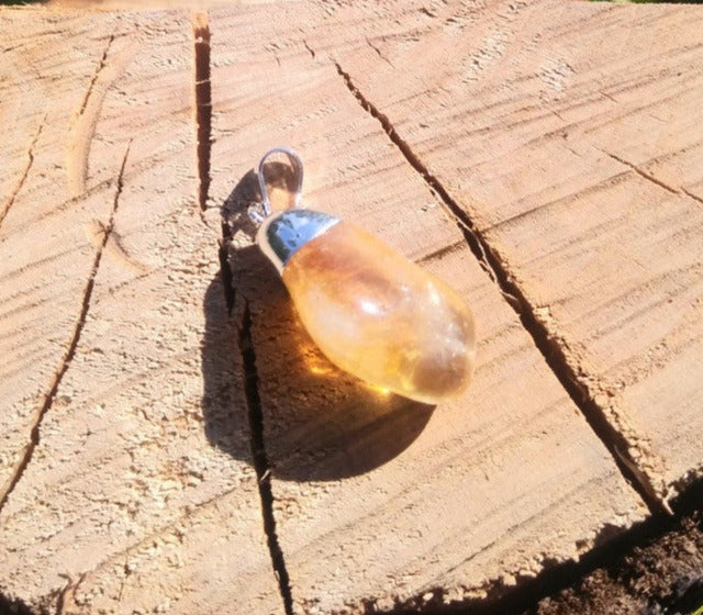 Pendentif Pierre polie Citrine