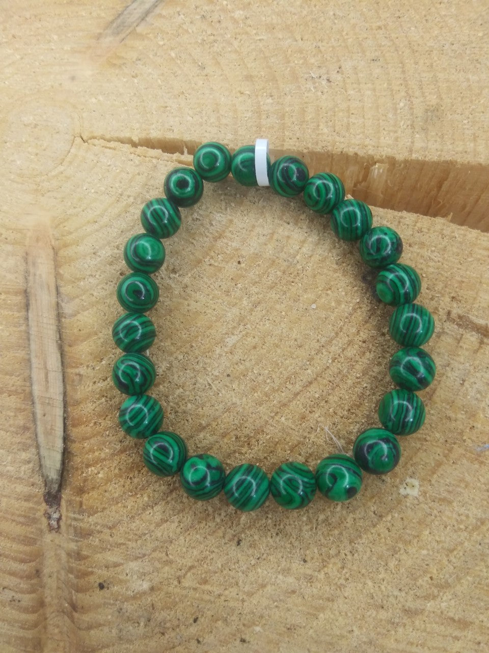 Bracelet Malachite ( synthétique ) billes 8mm