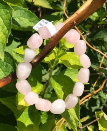 Bracelet Pierre polies Quartz rose