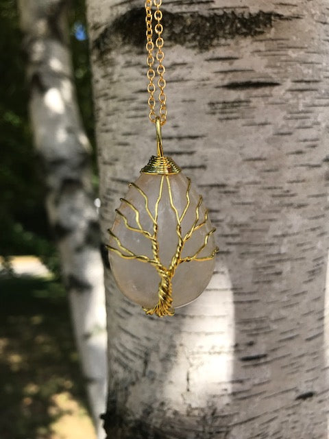 Collier Arbre de vie résine irridé 11L