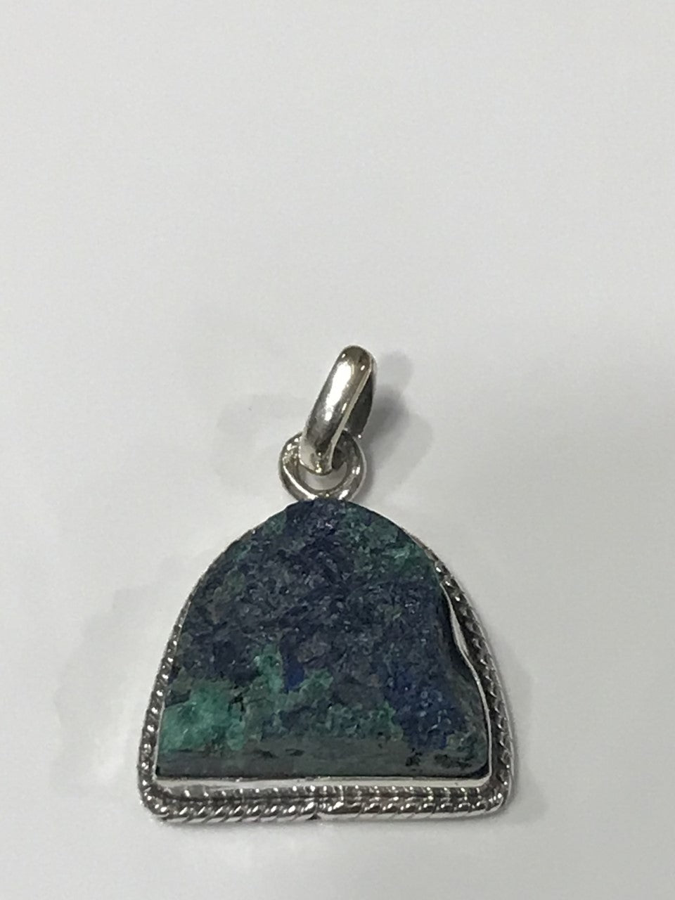 Pendentif Azurite Malachite en argent sterling