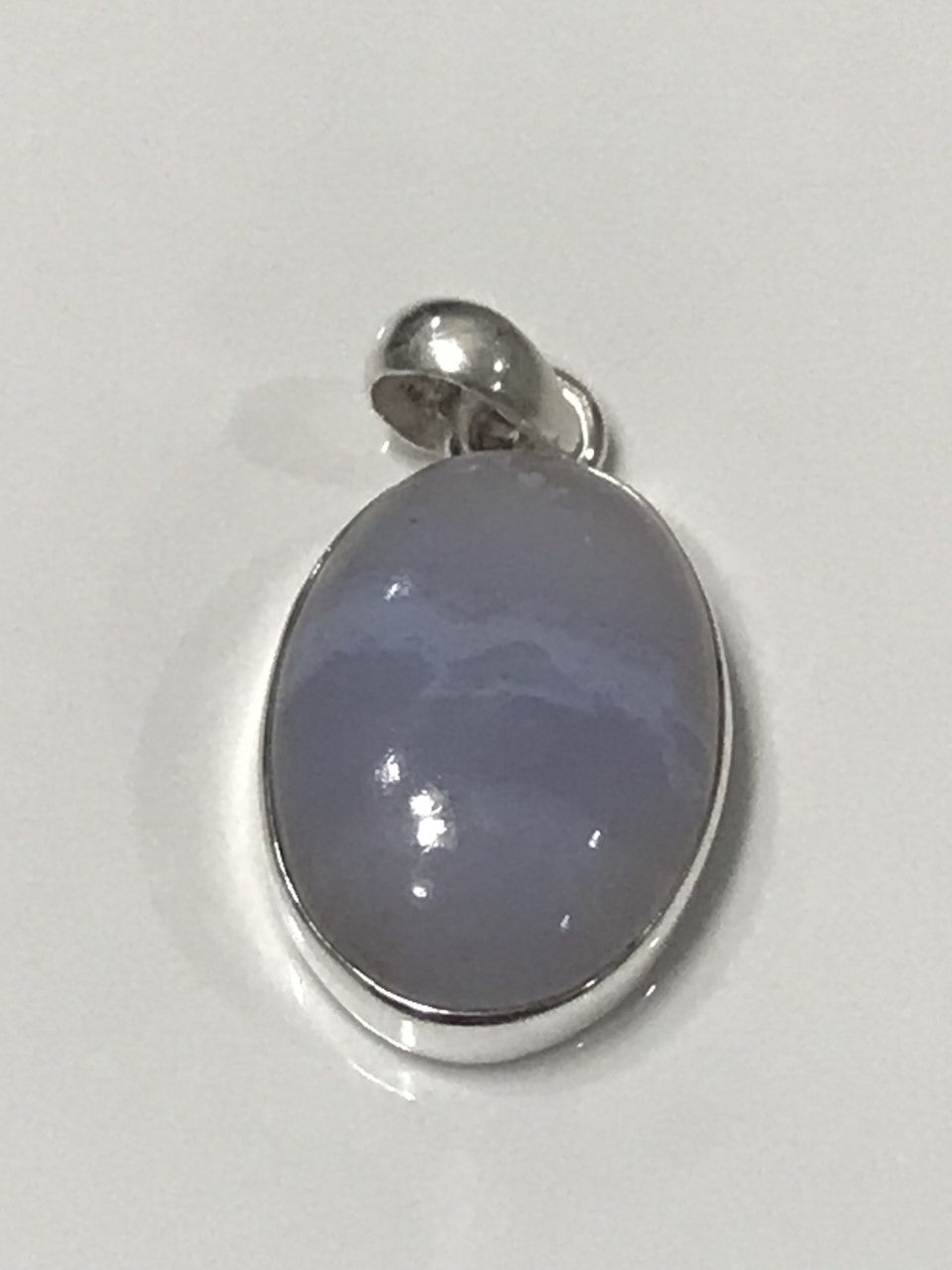 Pendentif Agate bleue ( blue Lace) en argent sterling