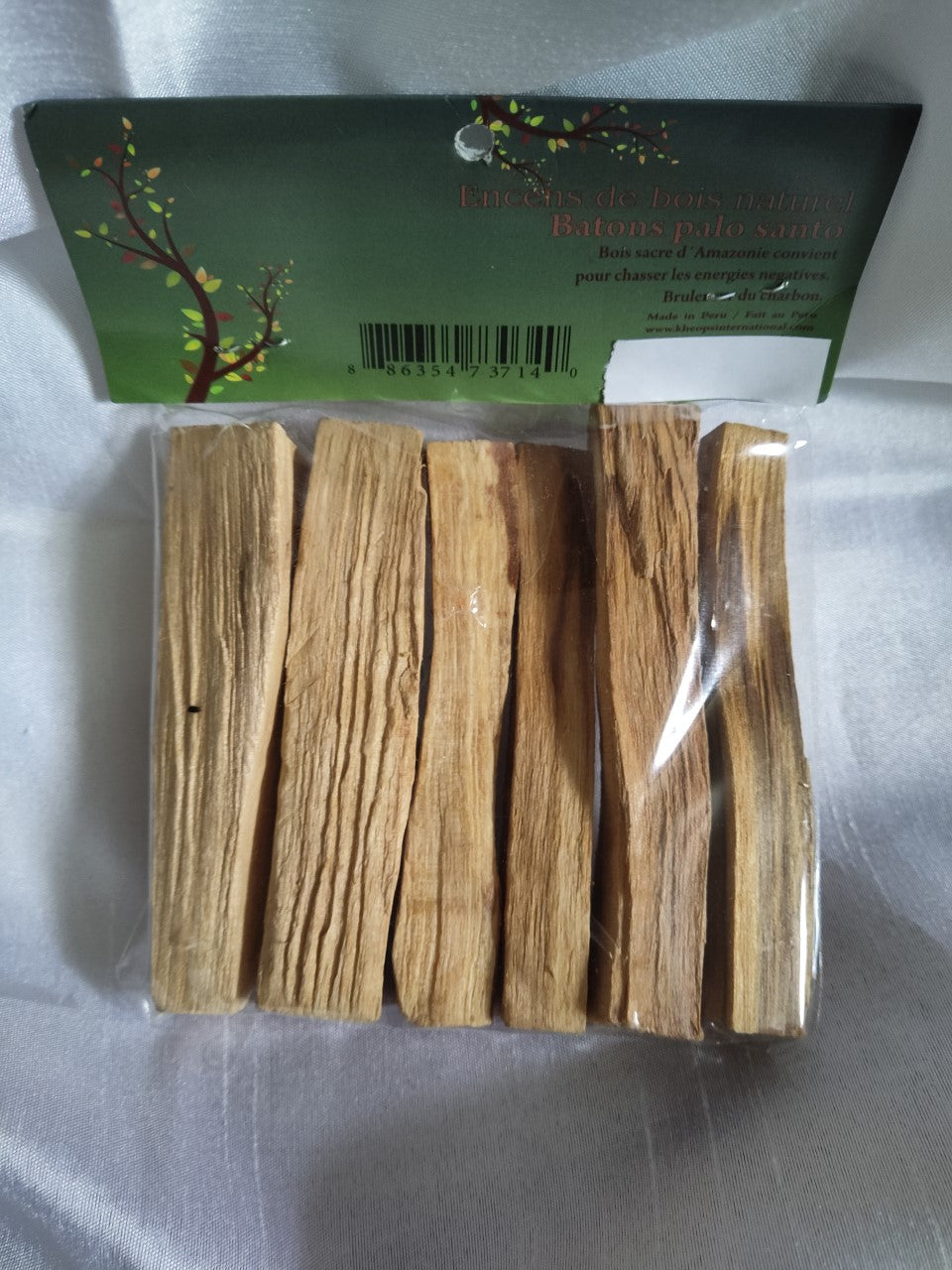 Bâtons de bois Palo Santo  4'' Pqt.6