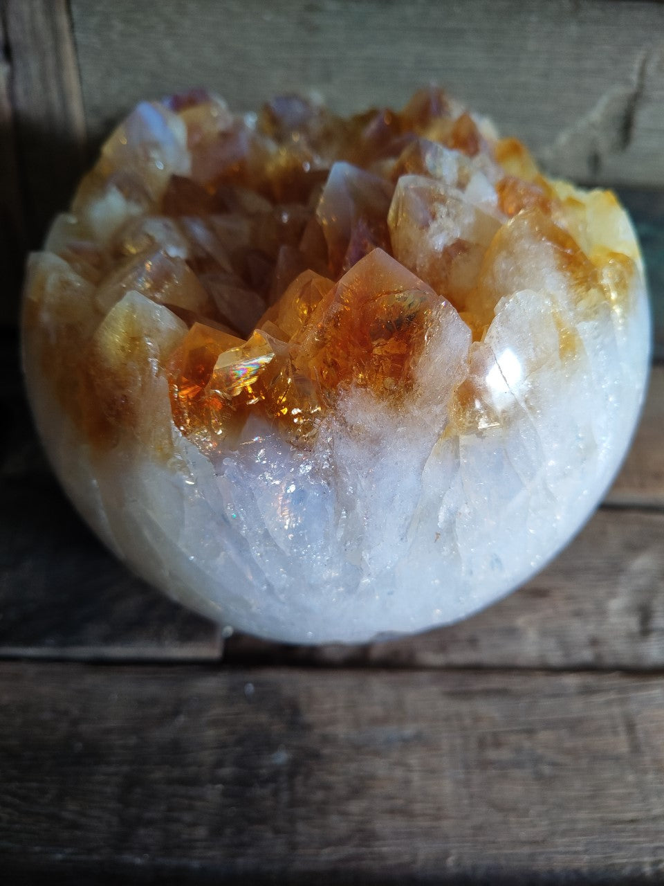 Sphère Citrine cluster.