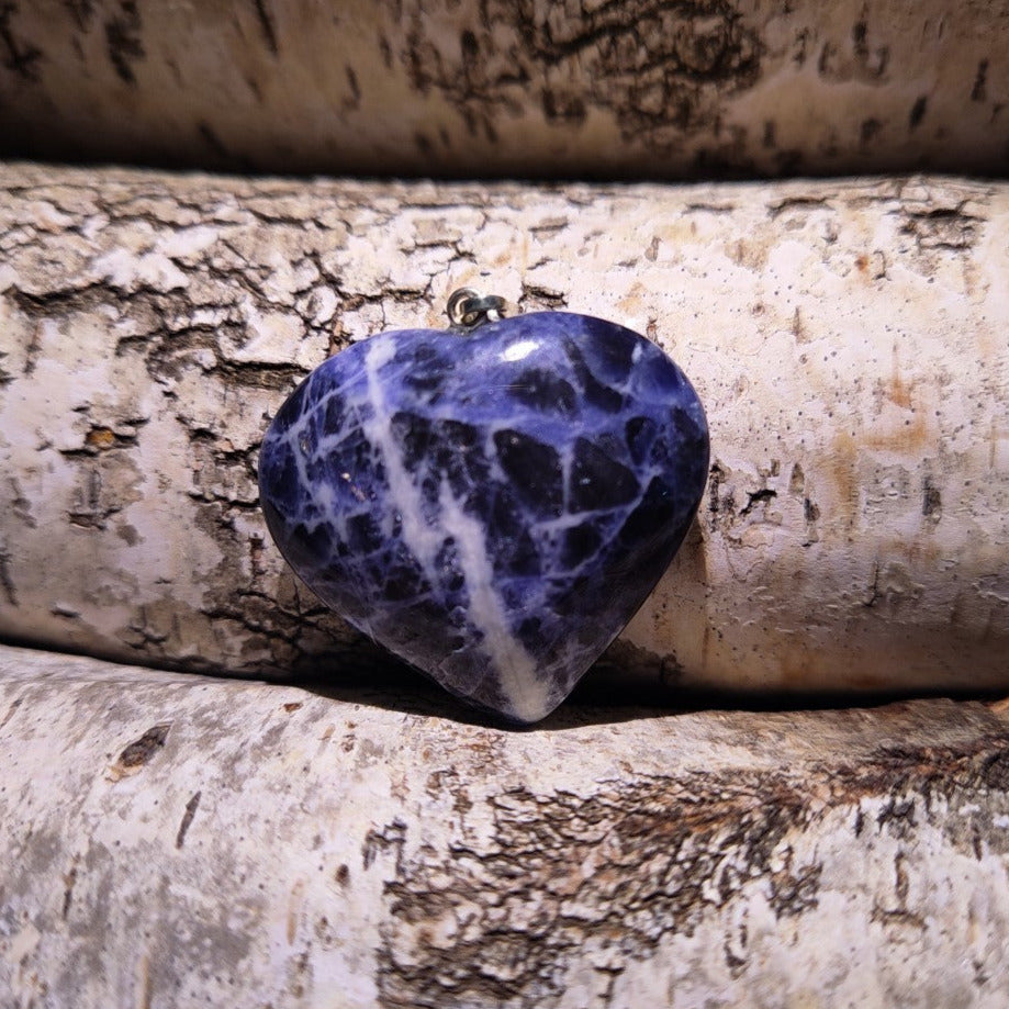 Pendentif coeur  Sodalite 1''