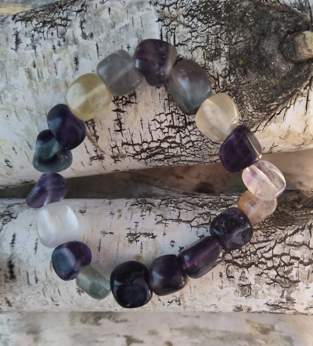 Bracelet Pierres Polies Fluorite