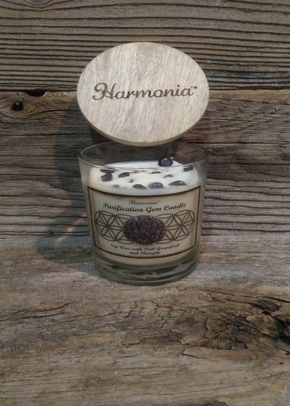 Harmonia chandelle Pamplemousse, soya & pierre-Purification Shungite