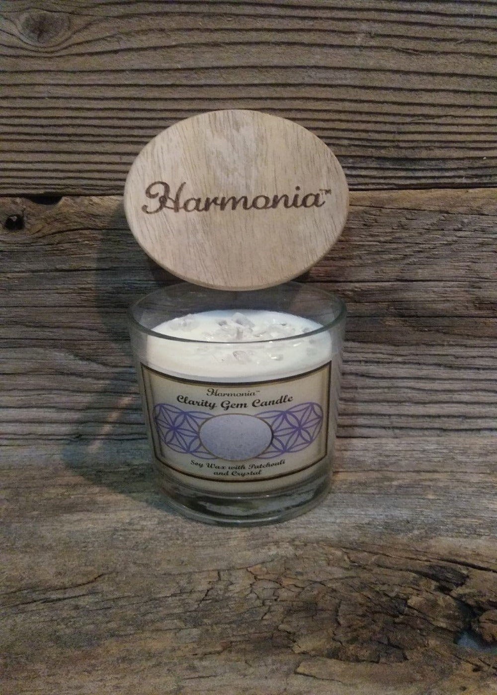 Harmonia chandelle Patchouli, soya & pierre-Clarté Crystal